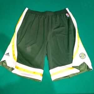 Seattle Supersonics team basketball short, circa 2003, by Adidas